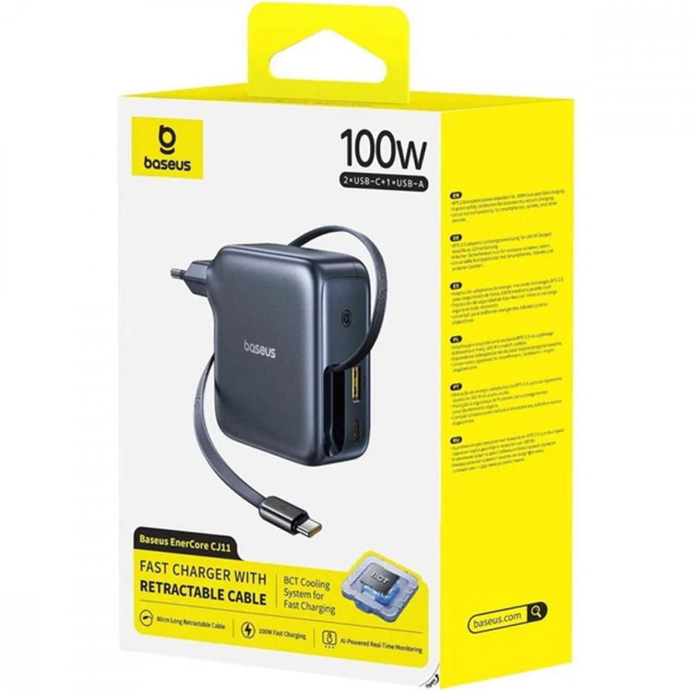 МЗП Baseus EnerCore CJ11 Fast Charger 100W (2 Type-C + USB) — Придбати в Україні - фото 1