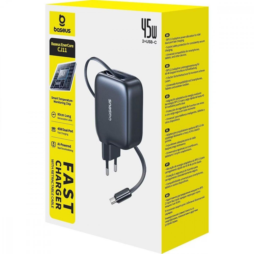 МЗП Baseus EnerCore CJ11 Fast Charger 45W (2 Type-C) — Придбати в Україні - фото 1