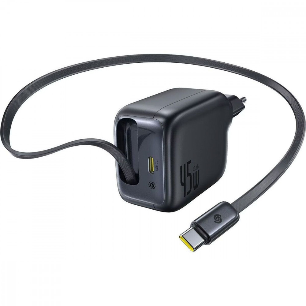 СЗУ Baseus EnerCore CJ21 Fast Charger 45W (2 Type-C) black (E0120G00) Черный на картинке №4