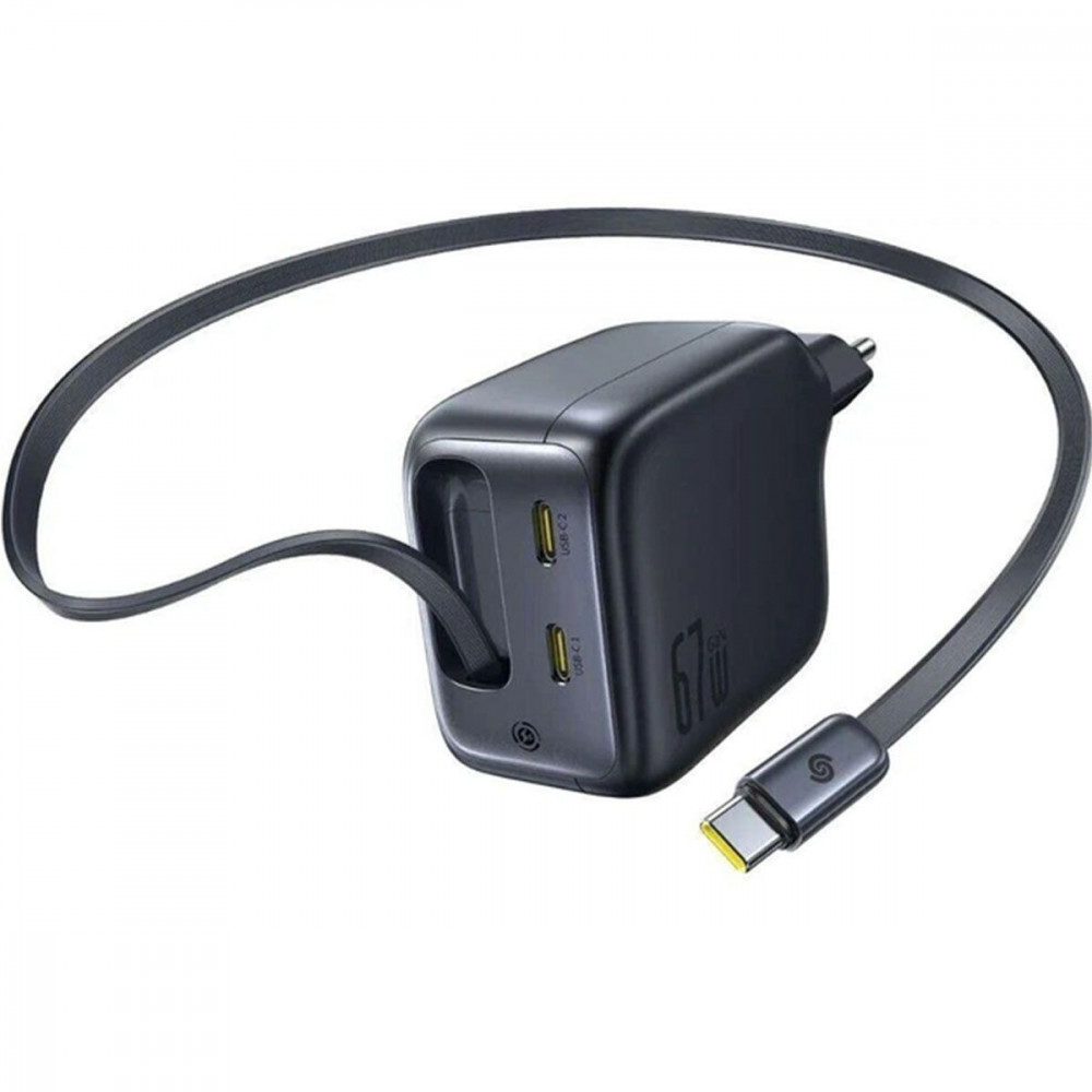 МЗП Baseus EnerCore CJ11 Fast Charger with Retractable Cable 67W (3 Type-C) — Придбати в Україні - фото 3