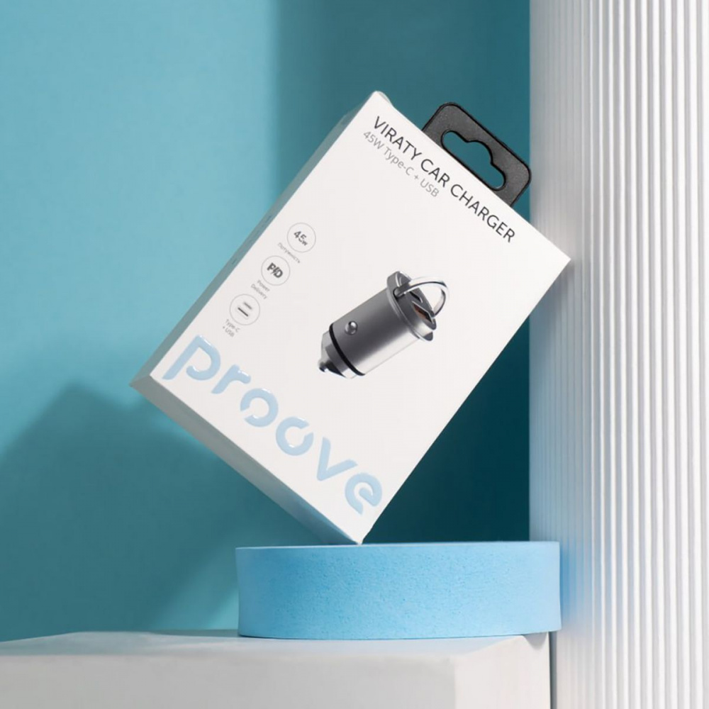 АЗП Proove Viraty Car Charger 45W (QC+PD) Type-C + USB — Придбати в Україні - фото 3