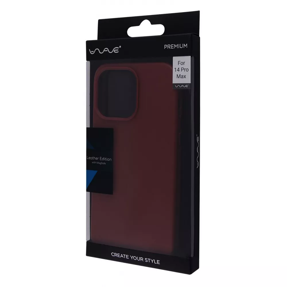 Чехол WAVE Premium Leather Edition Case with Magnetic Ring iPhone 14 Pro Max