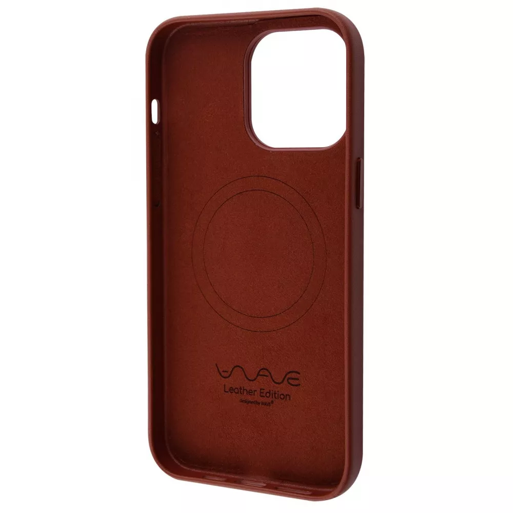 Чехол WAVE Premium Leather Edition Case with Magnetic Ring iPhone 14 Pro Max - фото 1
