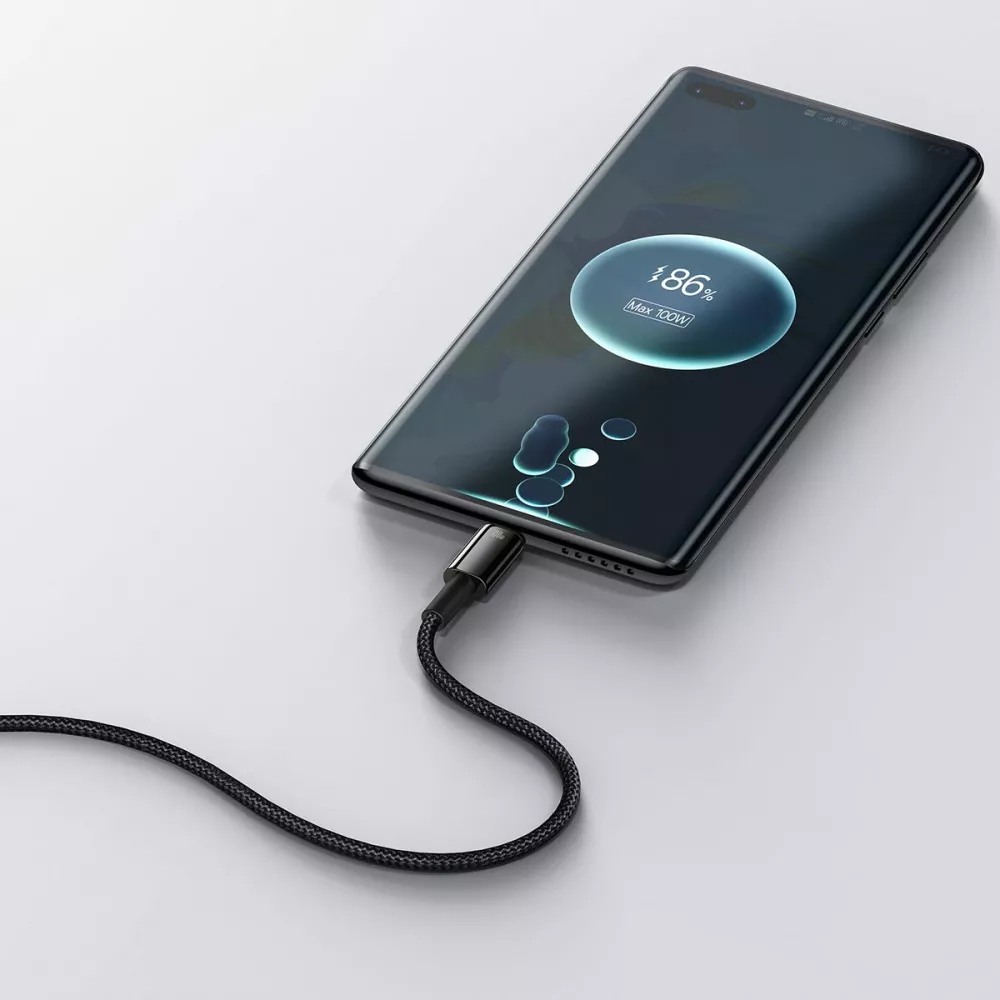 Кабель Baseus Tungsten Gold Fast Charging USB to Type-C 100W (2m) — Придбати в Україні - фото 4