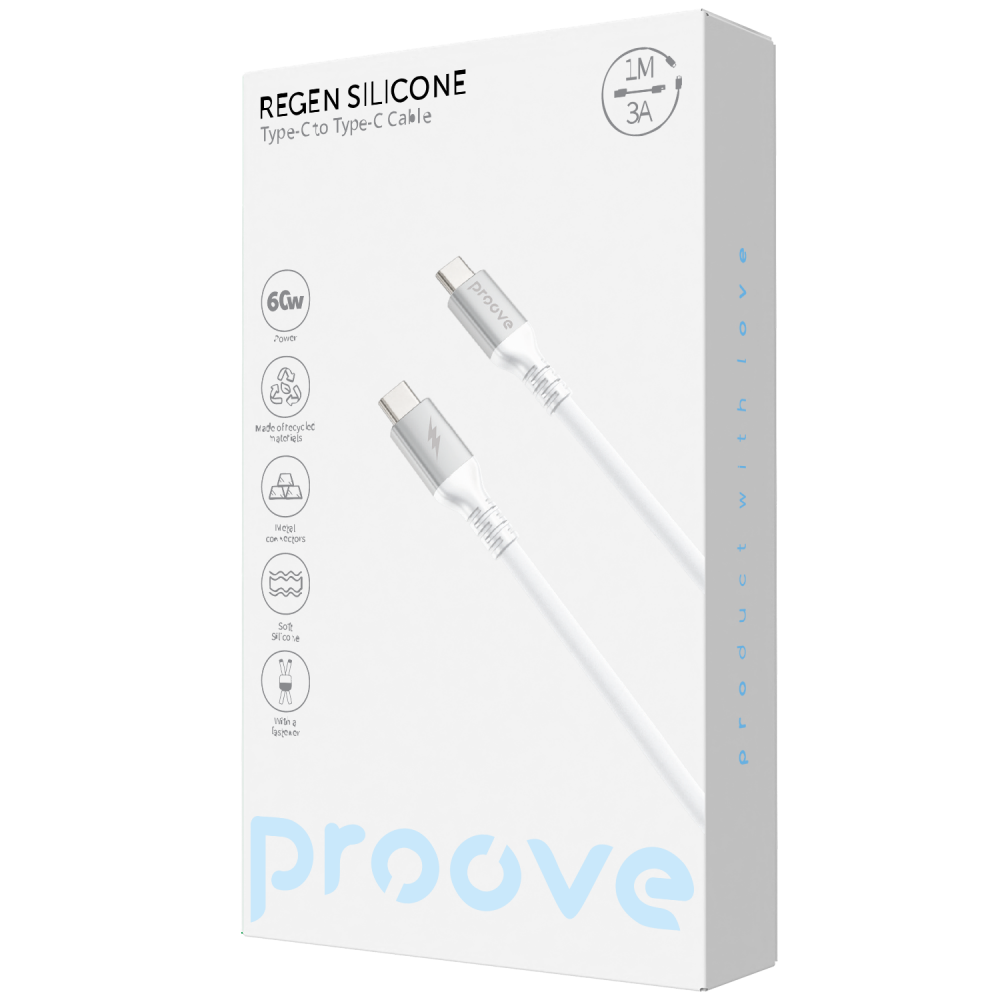 Кабель Proove ReGen Silicone Type-C to Type-C 60W (1m) - фото 1