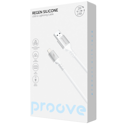 Купить Кабель Proove ReGen Silicone USB to Lightning 2.4A (1m) 62180 - Ncase