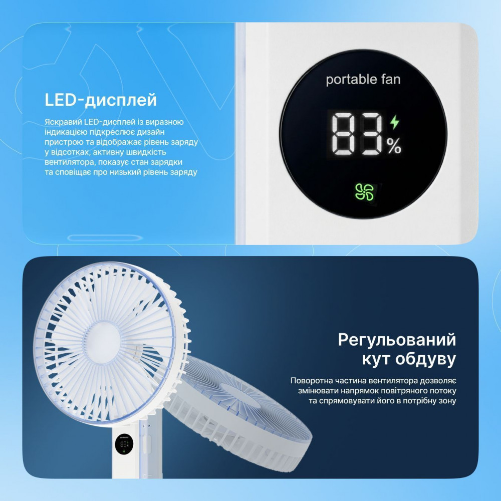 Портативный вентилятор Proove Breeze white (PFBE04002002) Белый на картинке №6