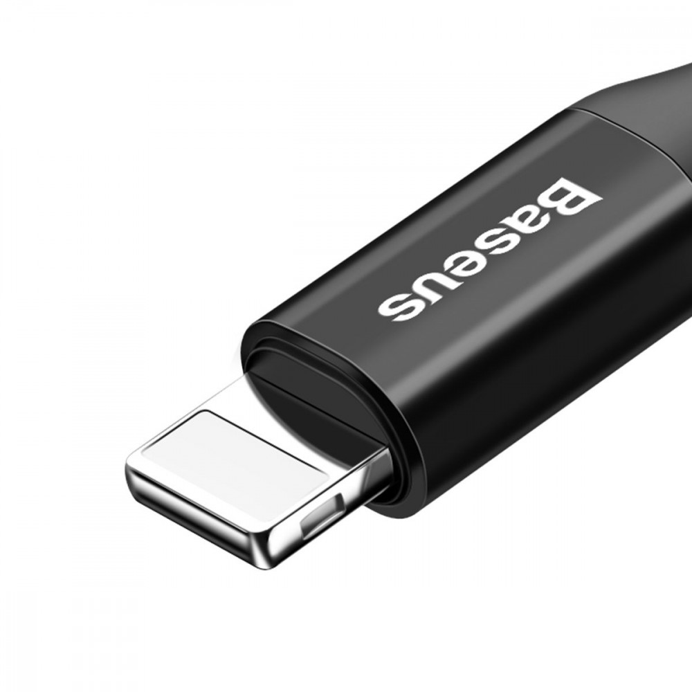 Кабель Baseus Fish Eye Spring Data Lightning 2A (1m) black (CALSR-01) Черный на картинке №7
