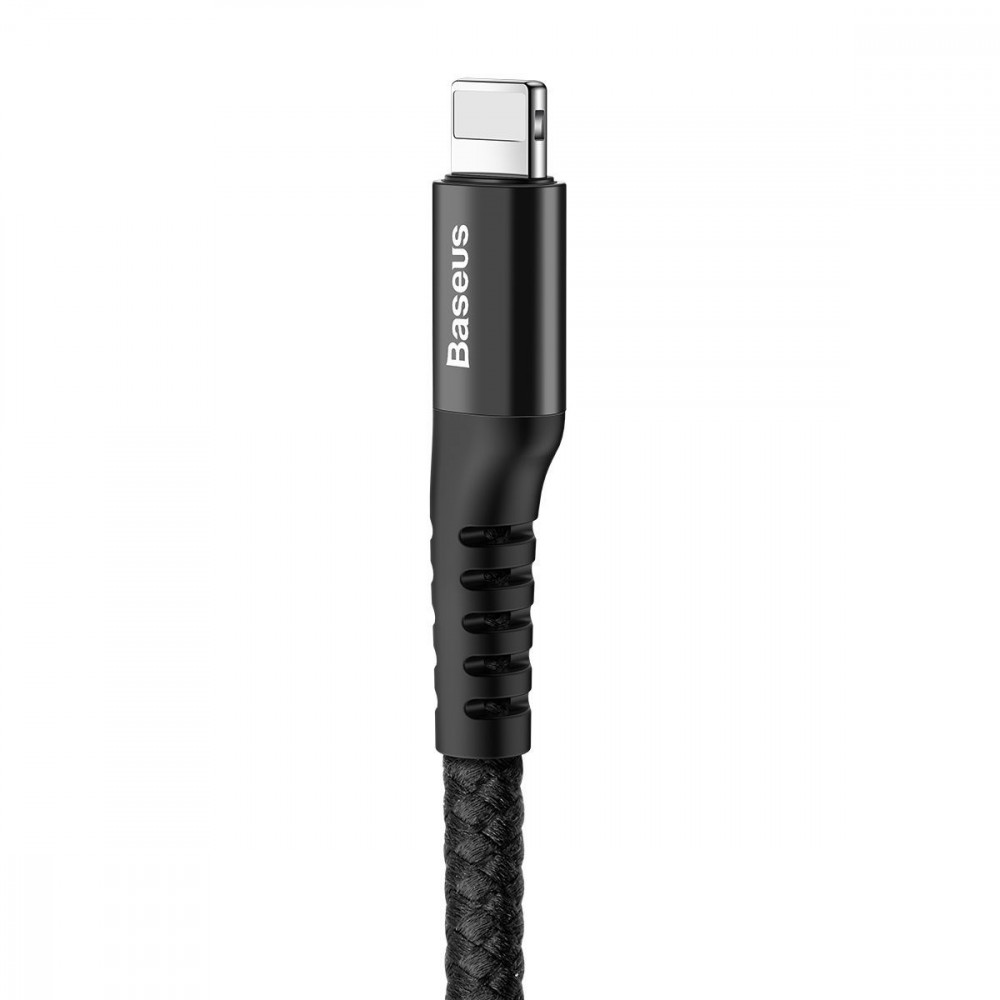 Кабель Baseus Fish Eye Spring Data Lightning 2A (1m) black (CALSR-01) Черный на картинке №8
