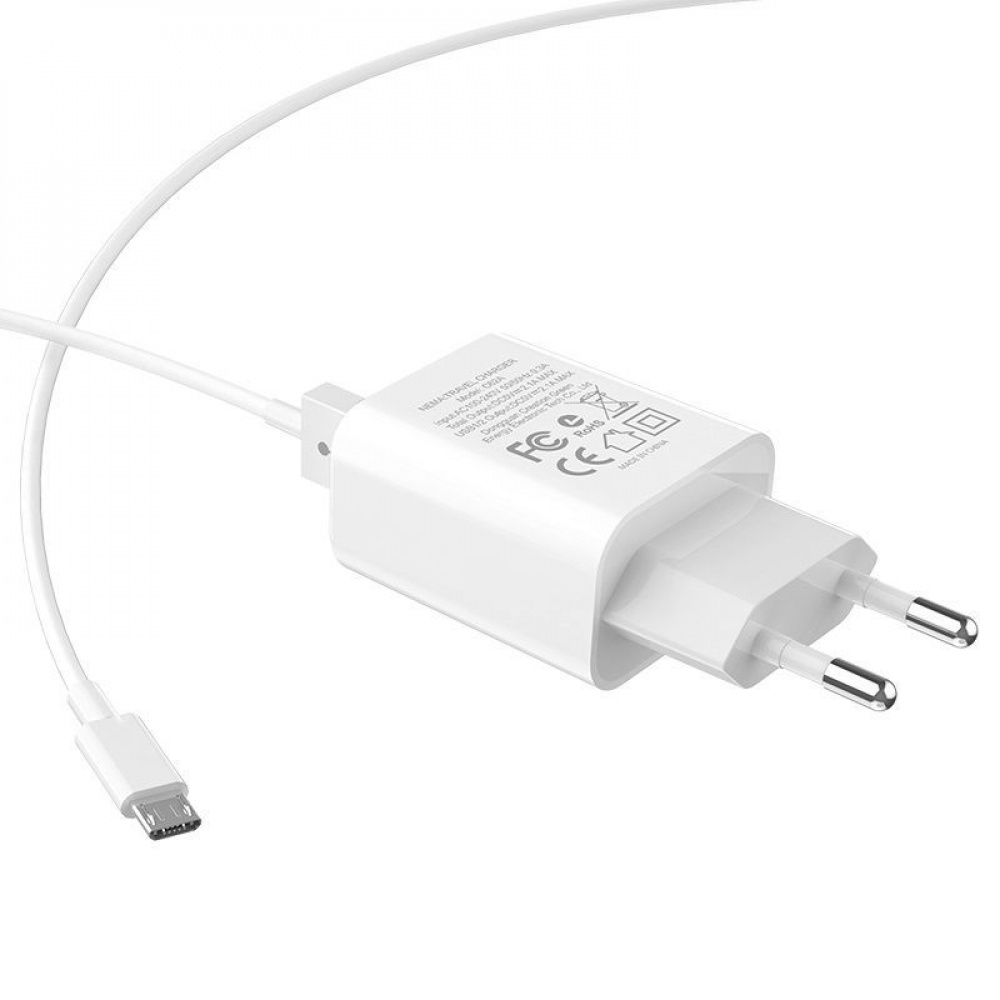 СЗУ Hoco C62A Charger + Cable (Micro) 2.1A 2USB - фото 2
