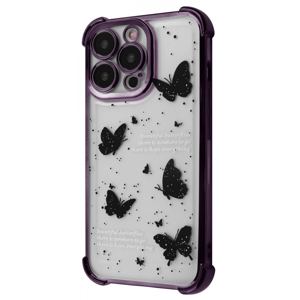 Чохол WAVE Winkie iPhone 14 Pro deep purple/butterfly на малюнкі №1