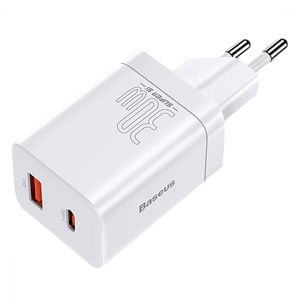 Wall Charger Baseus Super Si Pro Quick Charger Type-C+USB 30W - фото 8