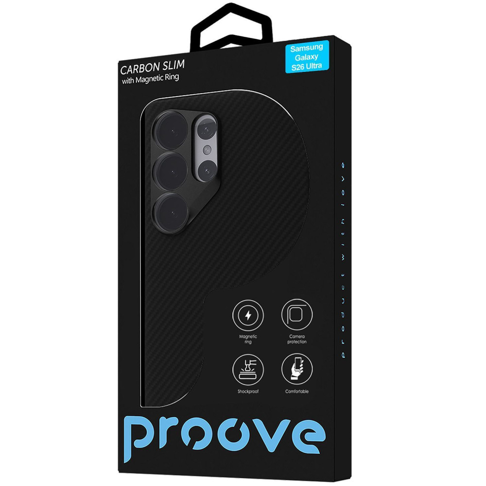 Чехол Proove Carbon Slim with Magnetic Ring Samsung Galaxy S26 Ultra - фото 1
