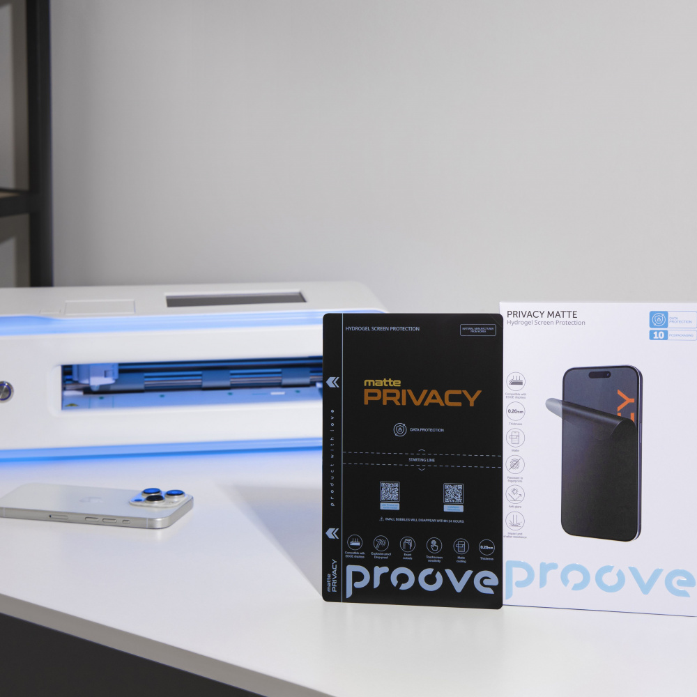 Захисна гідрогелева плівка Proove Hydrogel Screen Protection PRIVACY Matte — Придбати в Україні - фото 2