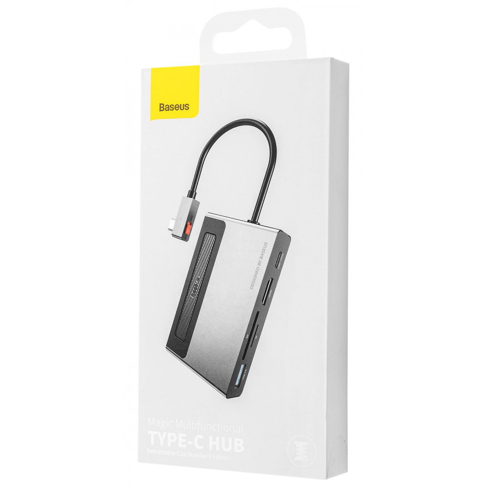 USB-Хаб Baseus Magic Multifunctional Type-C with a Retractable Clip Standard Edition — Придбати в Україні - фото 1