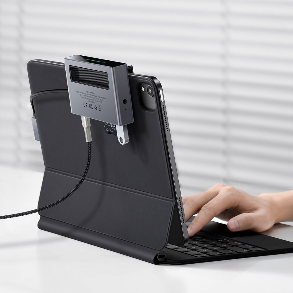 USB-Хаб Baseus Magic Multifunctional Type-C with a Retractable Clip Standard Edition — Придбати в Україні - фото 3