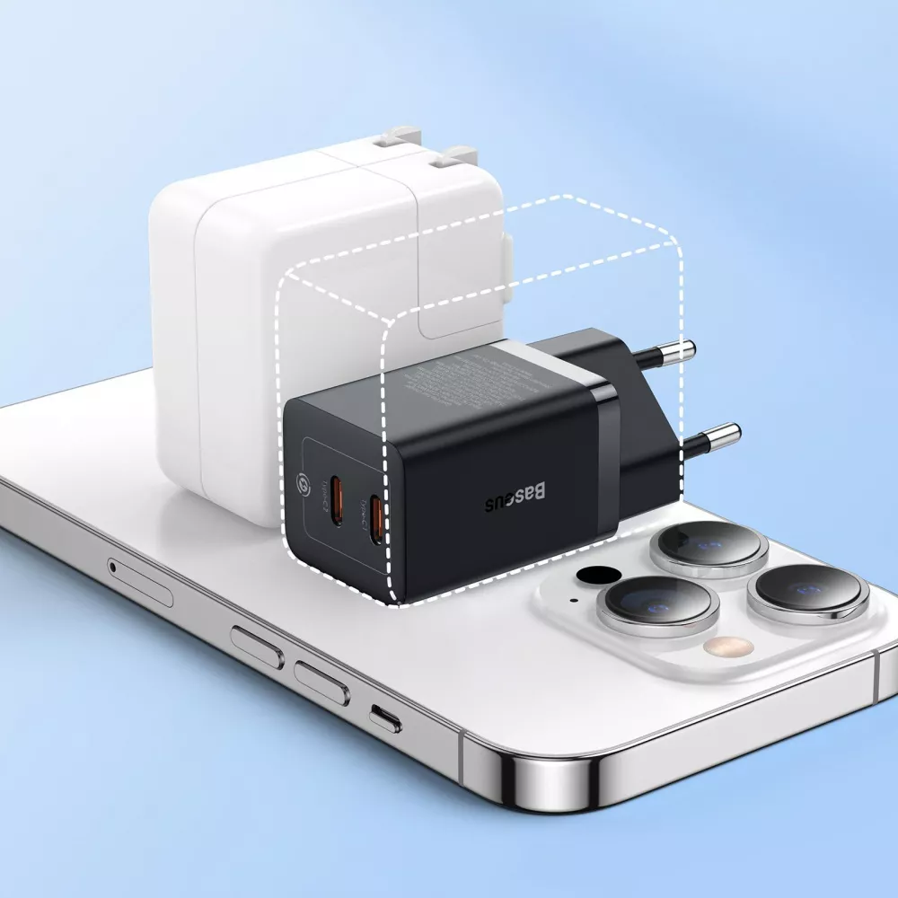 СЗУ Baseus GaN5 Pro 40W Type-C+Type-C - фото 10