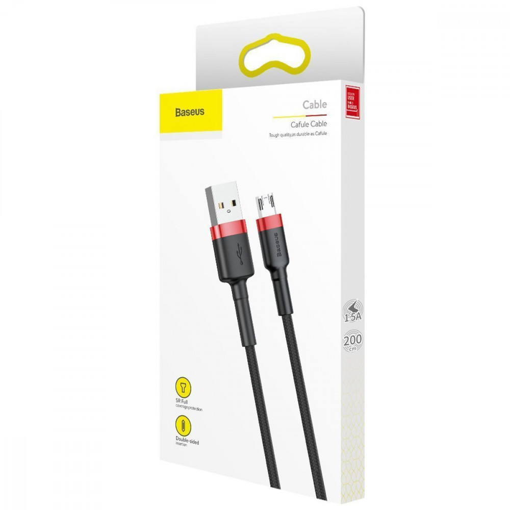 Кабель Baseus Cafule Micro USB 1.5A (2m) red/black