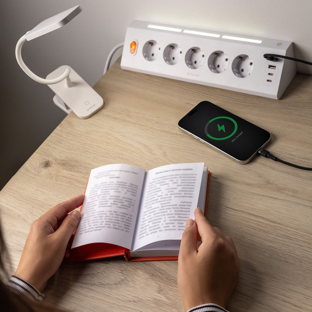 Сетевой фильтр Proove Prism Socket (5xAC + 2xType-C + 2xUSB) 1.6m - фото 5