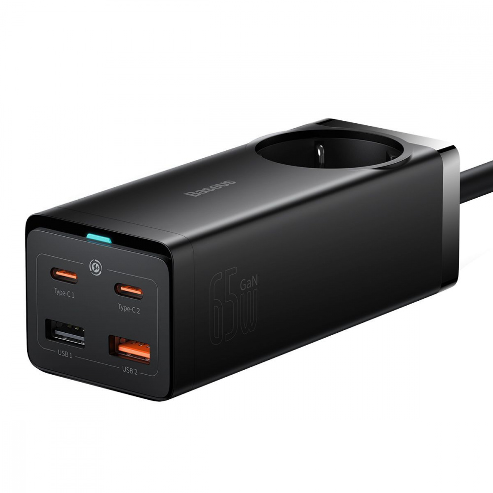 Мережевий фільтр Baseus GaN3 Pro Desktop Powerstrip 65W (2xType-C + 2xUSB + AC(EU)) — Придбати в Україні - фото 7