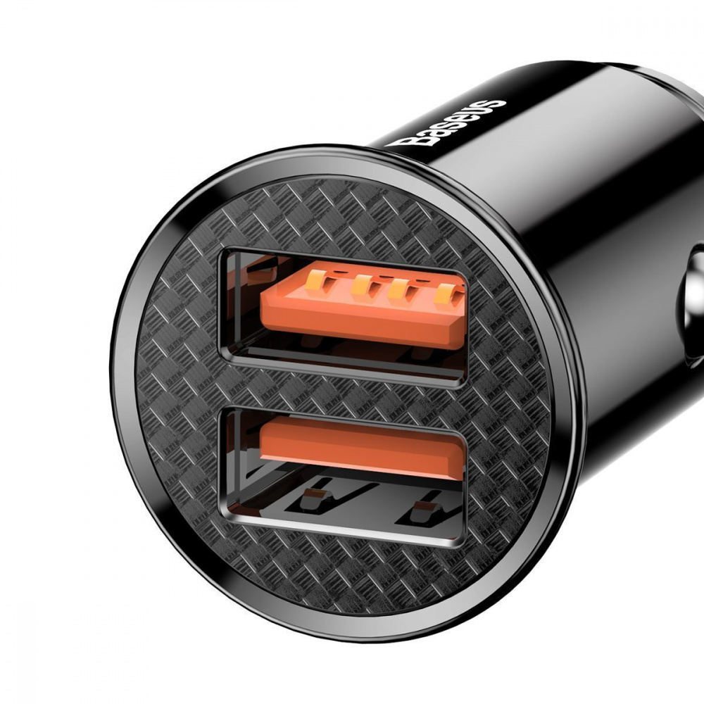 Автомобильное ЗУ Baseus Circular Plastic QC 3.0 30W 2USB - фото 4