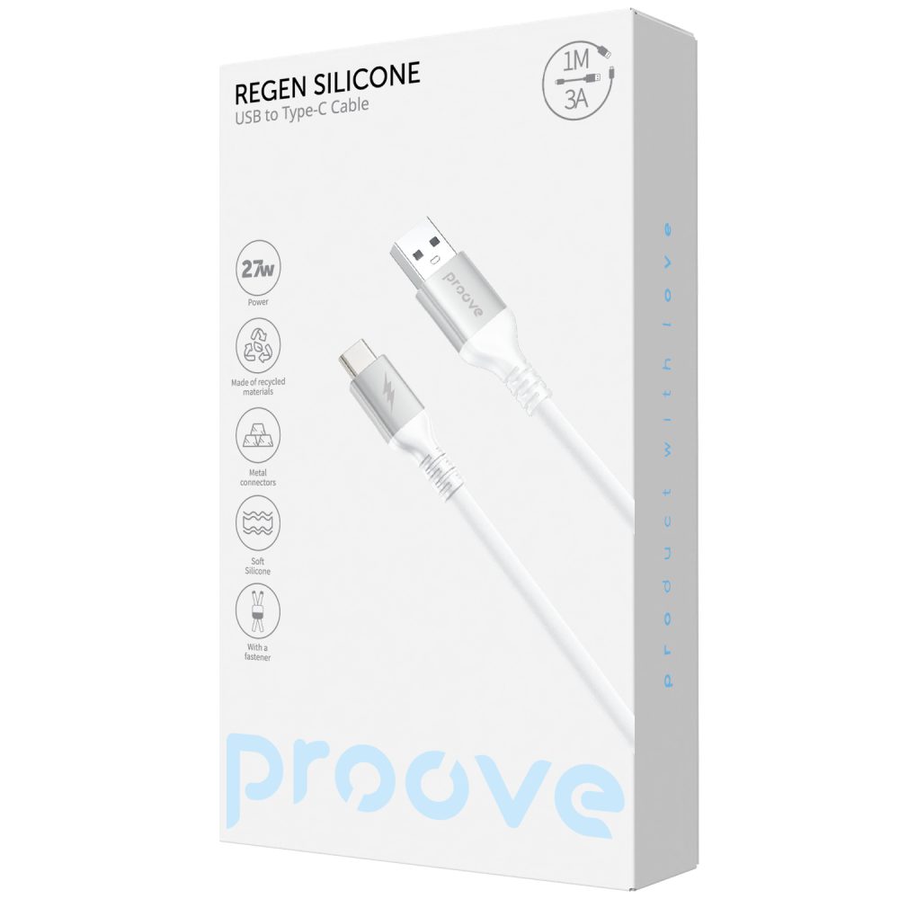 Кабель Proove ReGen Silicone USB to Type-C 3A (1m) - фото 1