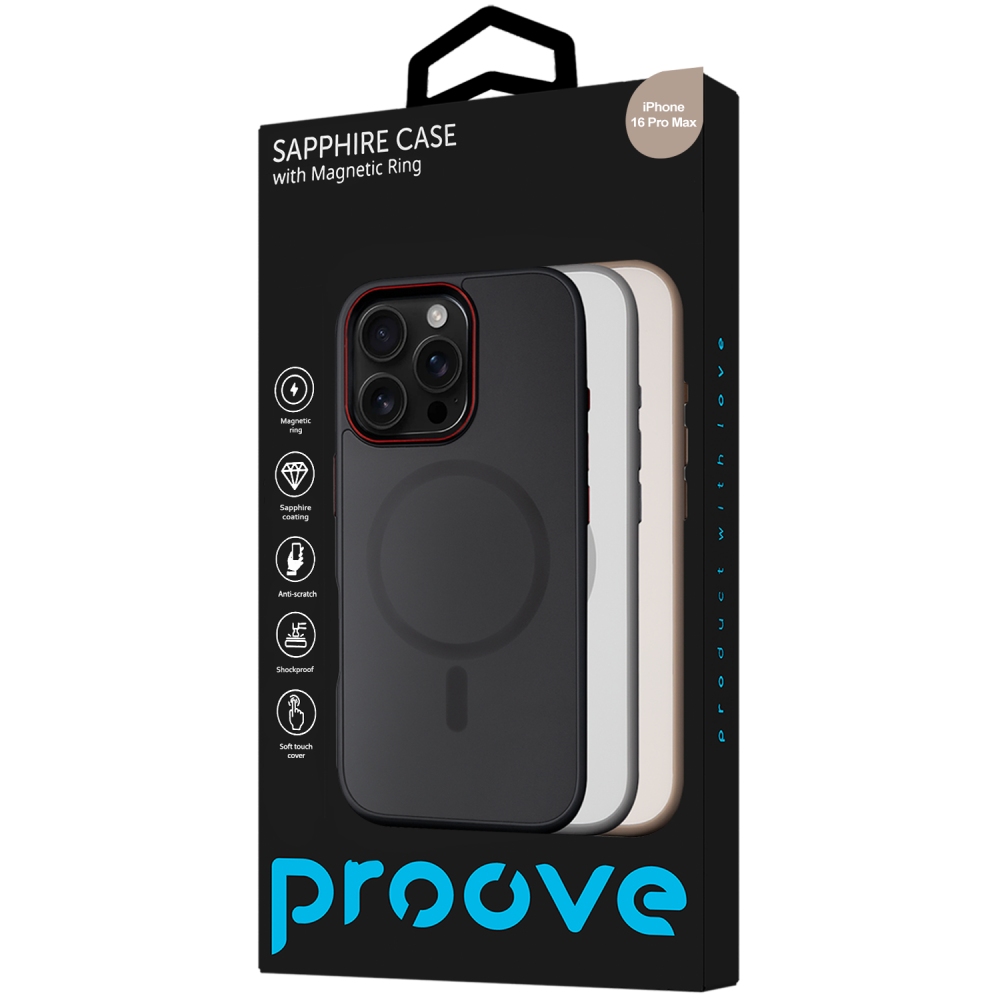 Чохол Proove Sapphire Case with Magnetic Ring iPhone 16 Pro Max — Придбати в Україні - фото 1
