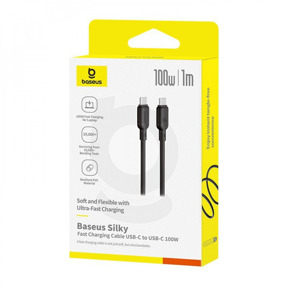 Кабель Baseus Silky Series Fast Charging Type-C to Type-C 100W (2m) — Придбати в Україні - фото 1