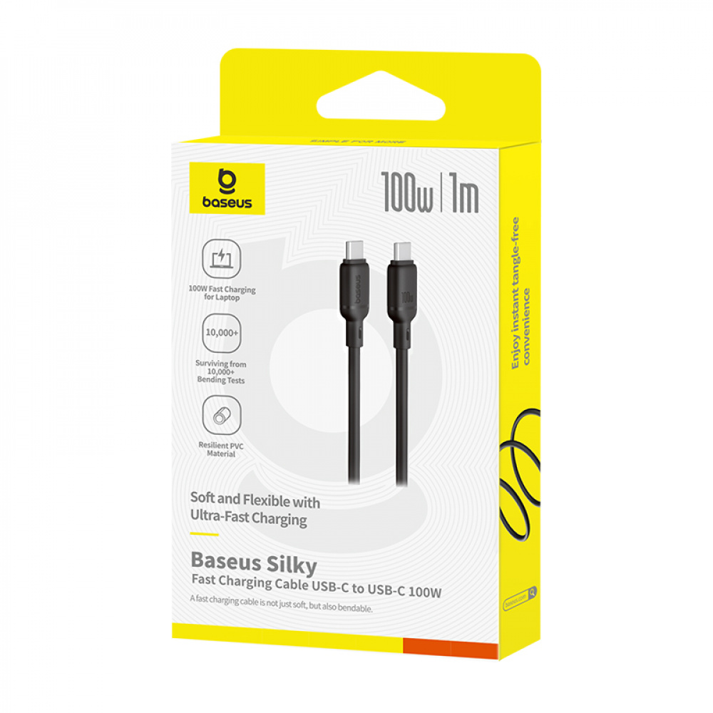 Кабель Baseus Silky Series Fast Charging Type-C to Type-C 100W (2m) - фото 1