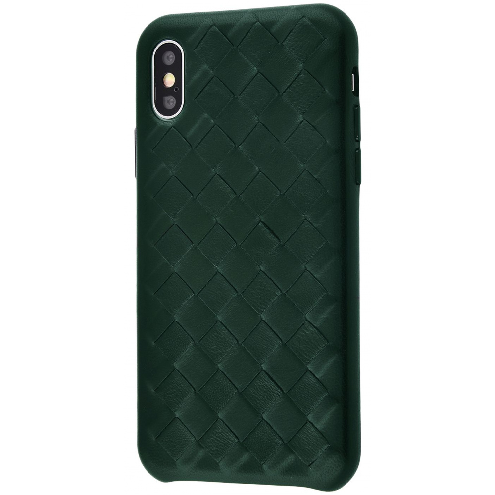 Чехол Natural Leather Weaving case iPhone Xs Max