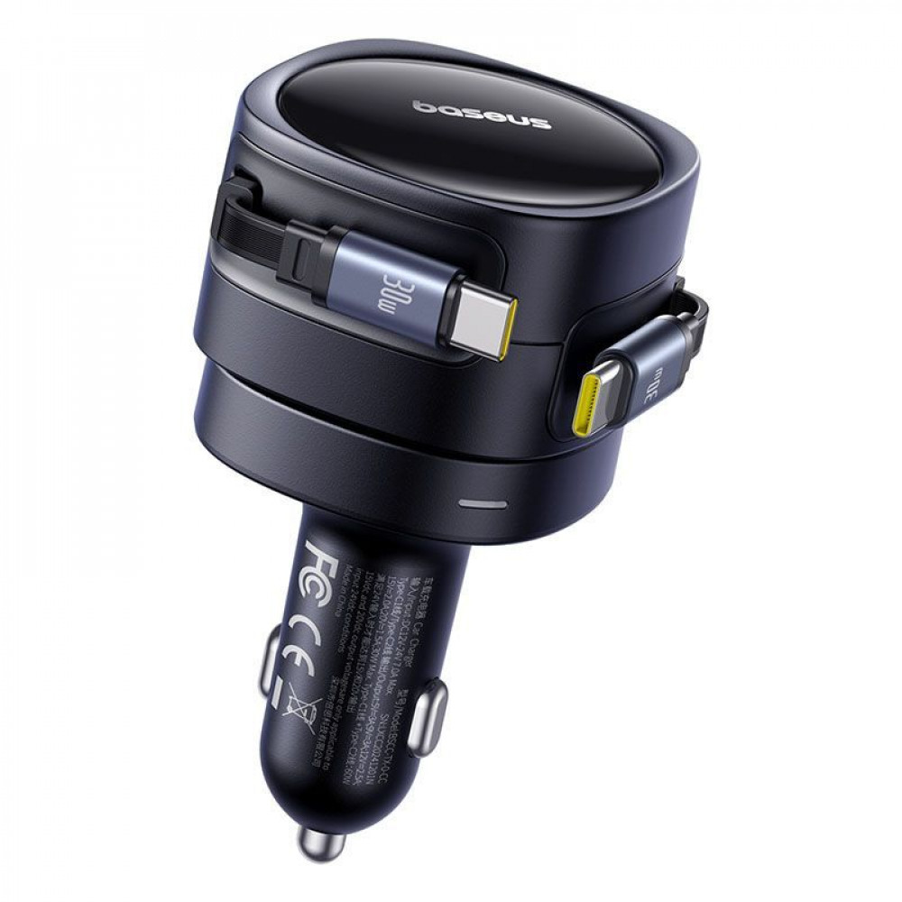 АЗП Baseus Enjoyment Max 60W (Retractable 2xType-C Cables) — Придбати в Україні - фото 2