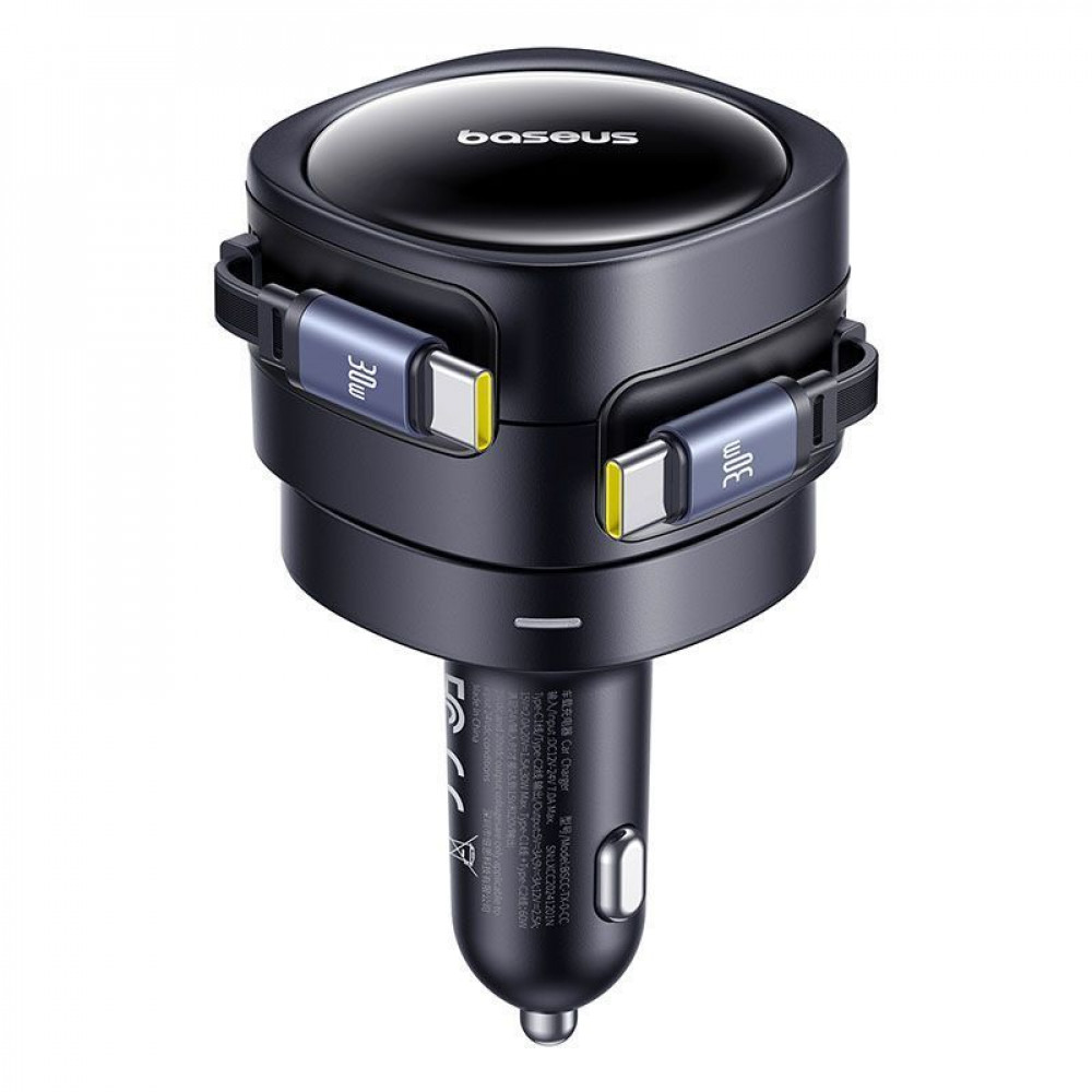 АЗП Baseus Enjoyment Max 60W (Retractable 2xType-C Cables) — Придбати в Україні - фото 3