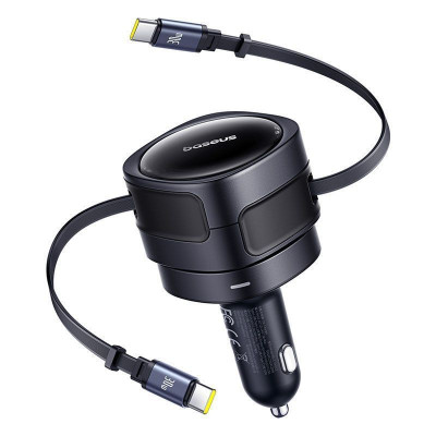 АЗП Baseus Enjoyment Max 60W (Retractable 2xType-C Cables) — Придбати в Україні