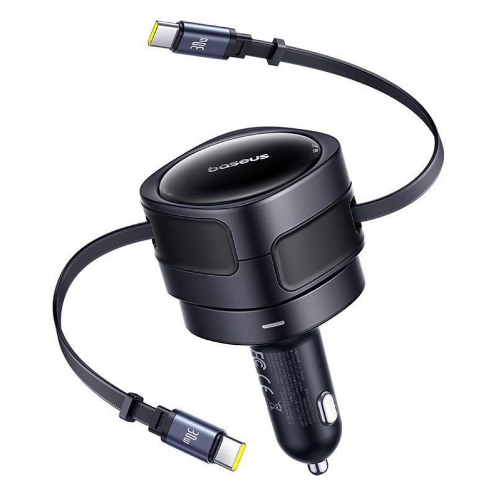 АЗП Baseus Enjoyment Max 60W (Retractable 2xType-C Cables) — Придбати в Україні