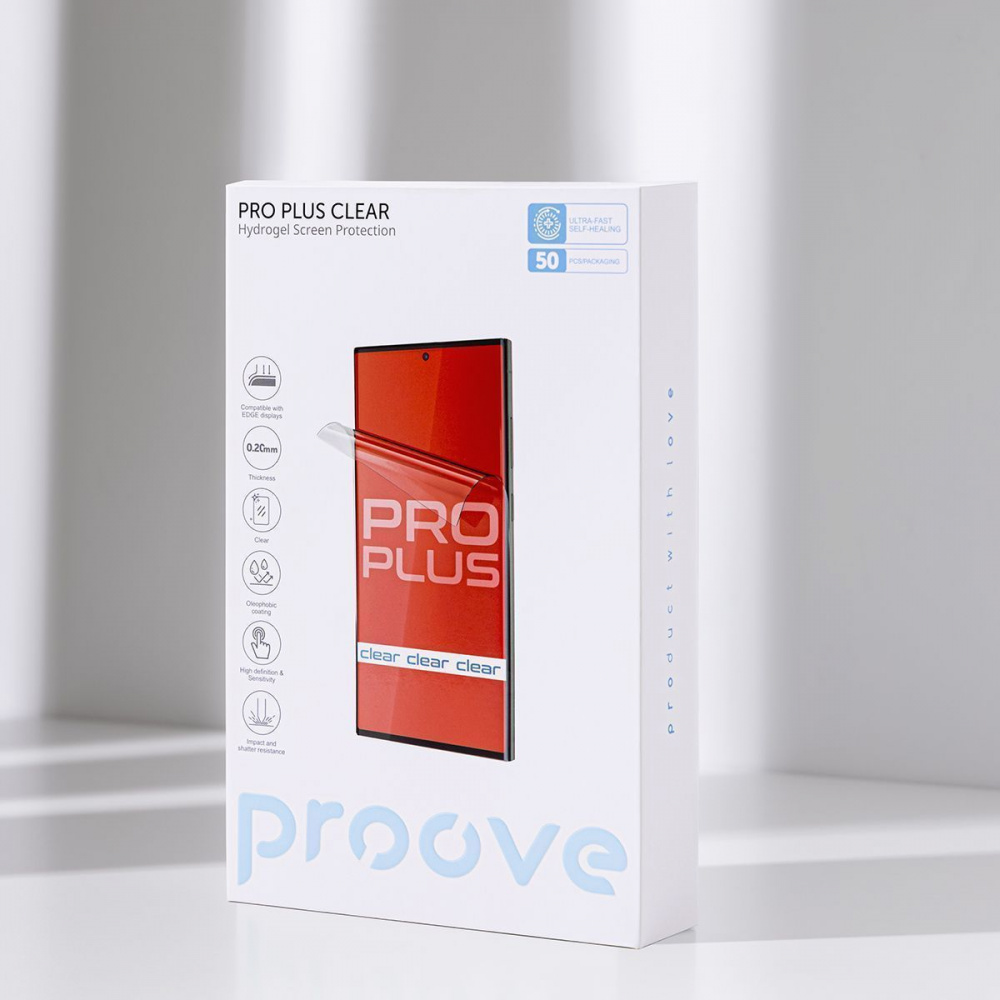 Захисна гідрогелева плівка Proove Hydrogel Screen Protection PRO PLUS Clear — Придбати в Україні - фото 3