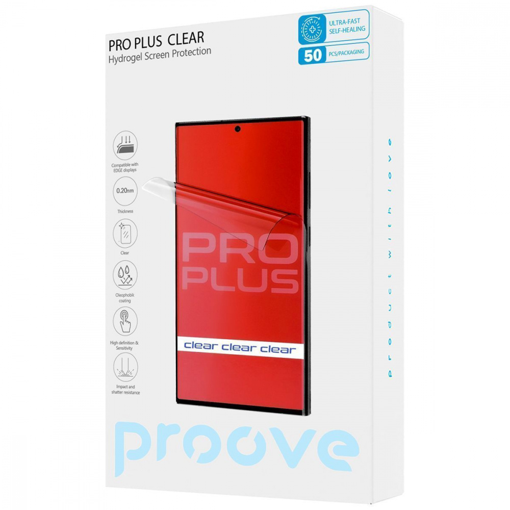 Захисна гідрогелева плівка Proove Hydrogel Screen Protection PRO PLUS Clear — Придбати в Україні