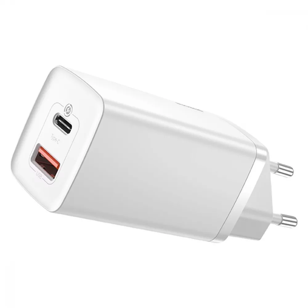 СЗУ Baseus GaN2 Lite Quick Charger 65W (1 Type-C + 1 USB) - фото 4