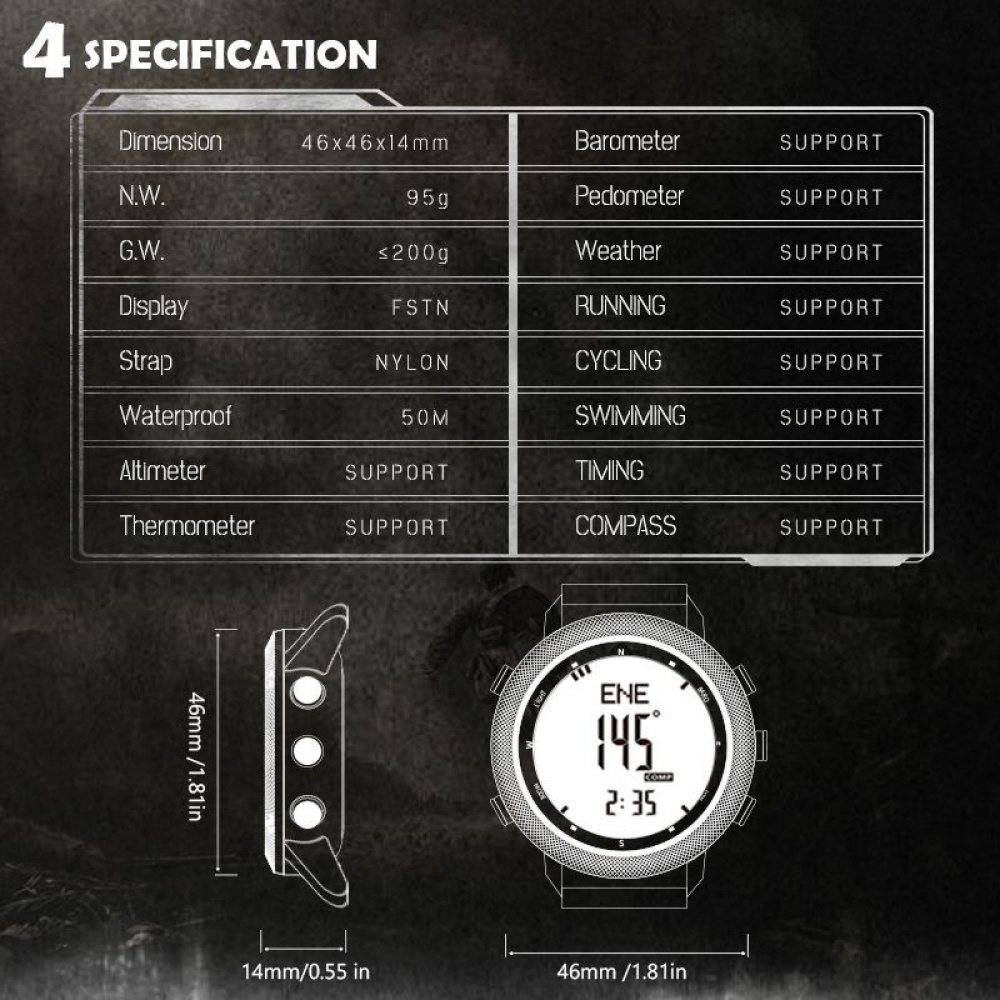 Цифровые Часы NORTH EDGE Apache 46 - фото 9