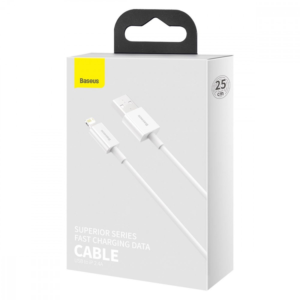 Кабель Baseus Superior Series Fast Charging Lightning 2.4A (0,25m) — Придбати в Україні - фото 1