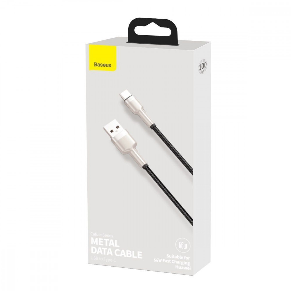 Кабель Baseus Cafule Metal Data Type-C 66W (1m) black