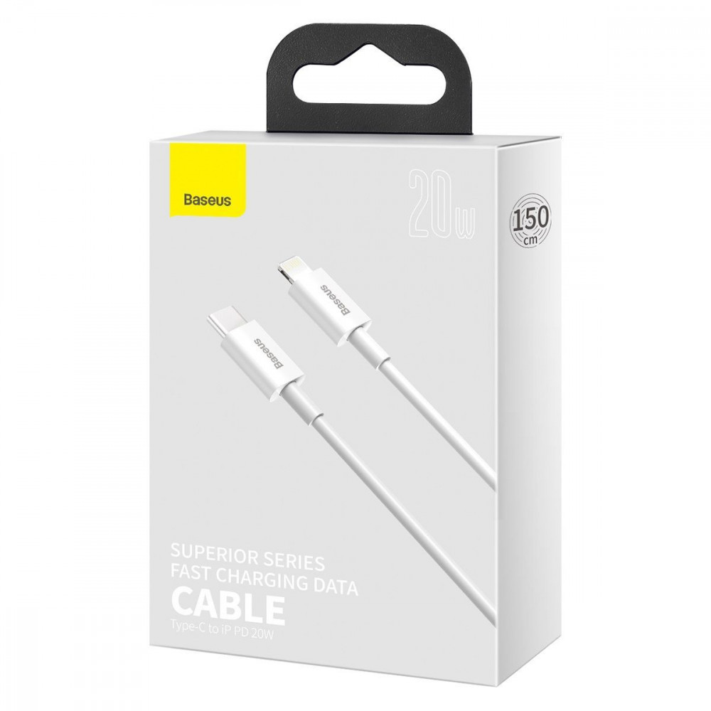 Кабель Baseus Superior Series Fast Charging Type-C to Lightning PD 20W (1.5m) white