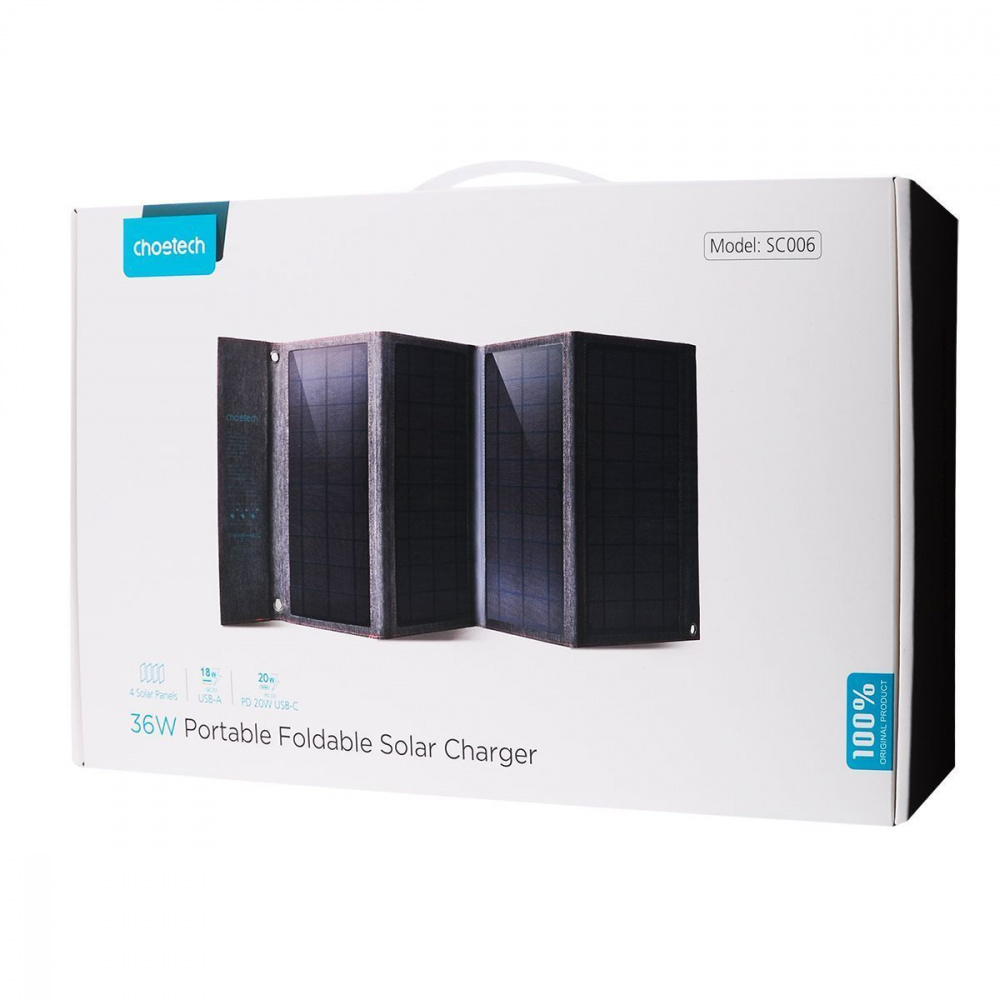 Choetech 36W Foldable Solar Charger - фото 1