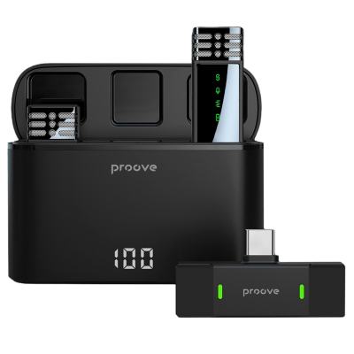 Бездротовий петличний мікрофон Proove Record Type-C + Lightning — Придбати в Україні