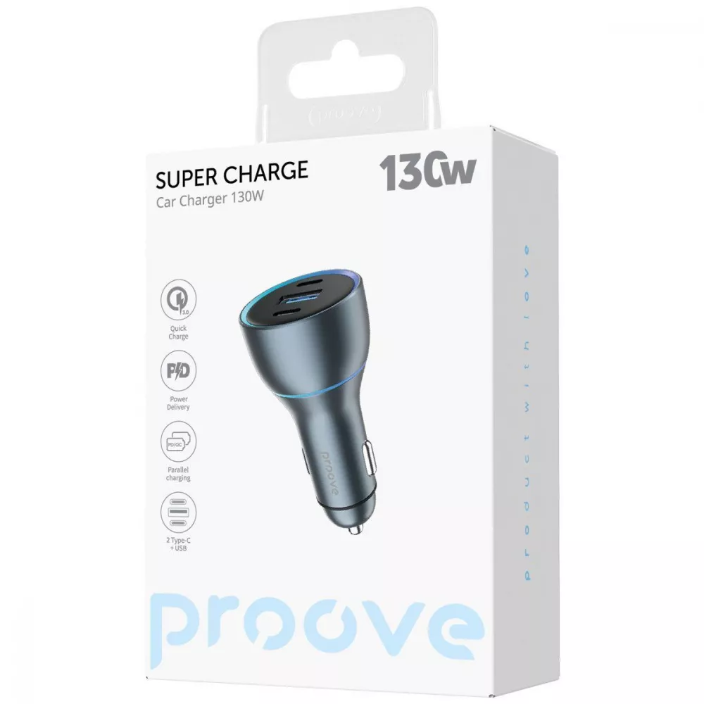 АЗП Proove Super Charge 130W (2 Type-C + USB) — Придбати в Україні - фото 1
