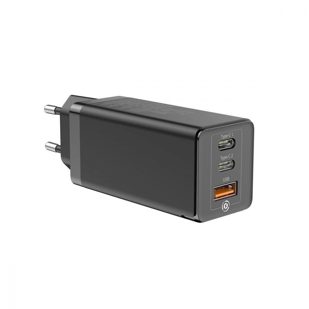 СЗУ Baseus GaN Quick Travel Charger 65W (2 Type-C + 1 USB) - фото 7