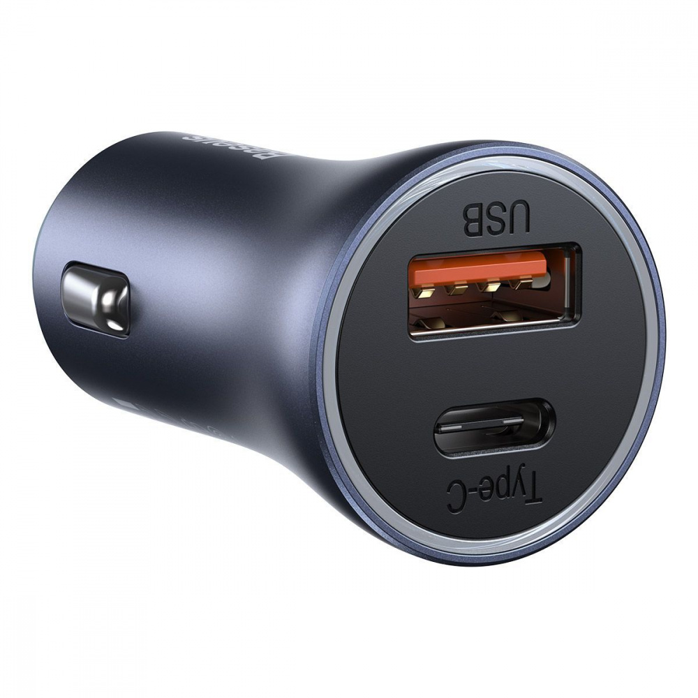 Car Charger Baseus Golden Contactor Pro 40W USB + Type-C (with Cable Type-C 5A (1m)) - фото 2