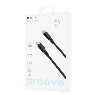 Кабель Proove Rebirth Type-C to Type-С 60W (1m) — Придбати в Україні
