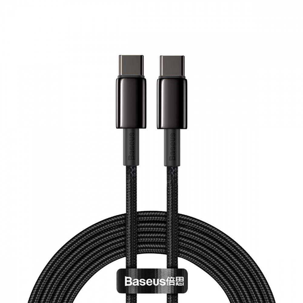 Кабель Baseus Tungsten Gold Fast Charging Type-C to Type-C 100W (2m) — Придбати в Україні
