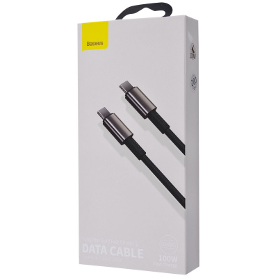 Кабель Baseus Tungsten Gold Fast Charging Type-C to Type-C 100W (2m) — Придбати в Україні
