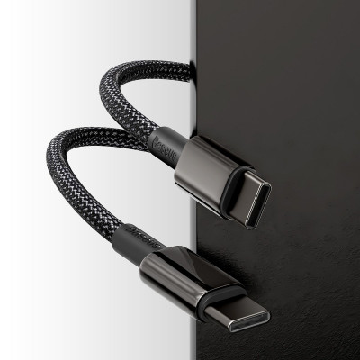 Кабель Baseus Tungsten Gold Fast Charging Type-C to Type-C 100W (2m) — Придбати в Україні